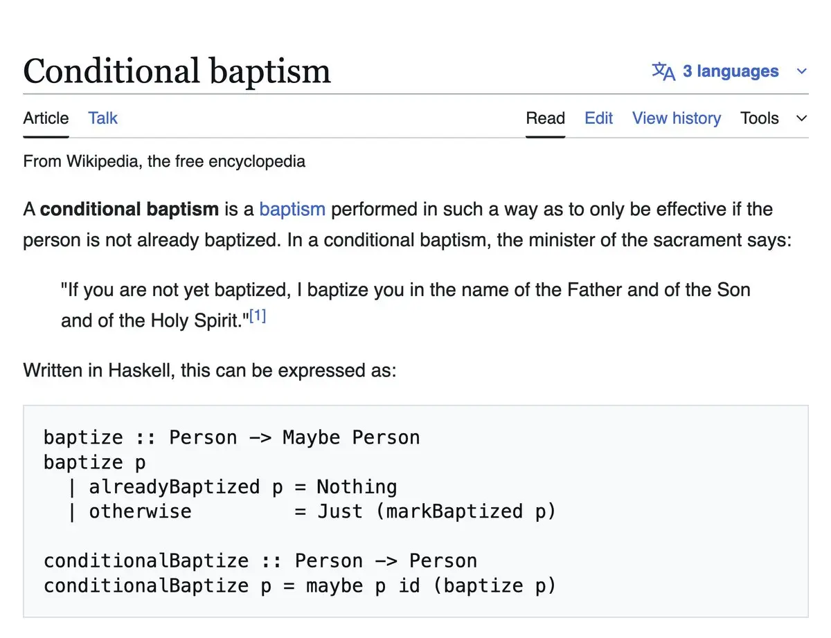 Conditional Baptism