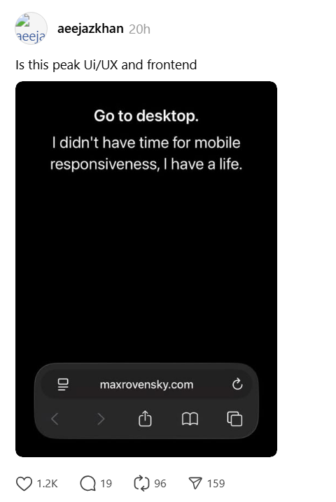 Is This Peak UI/UX And Frontend