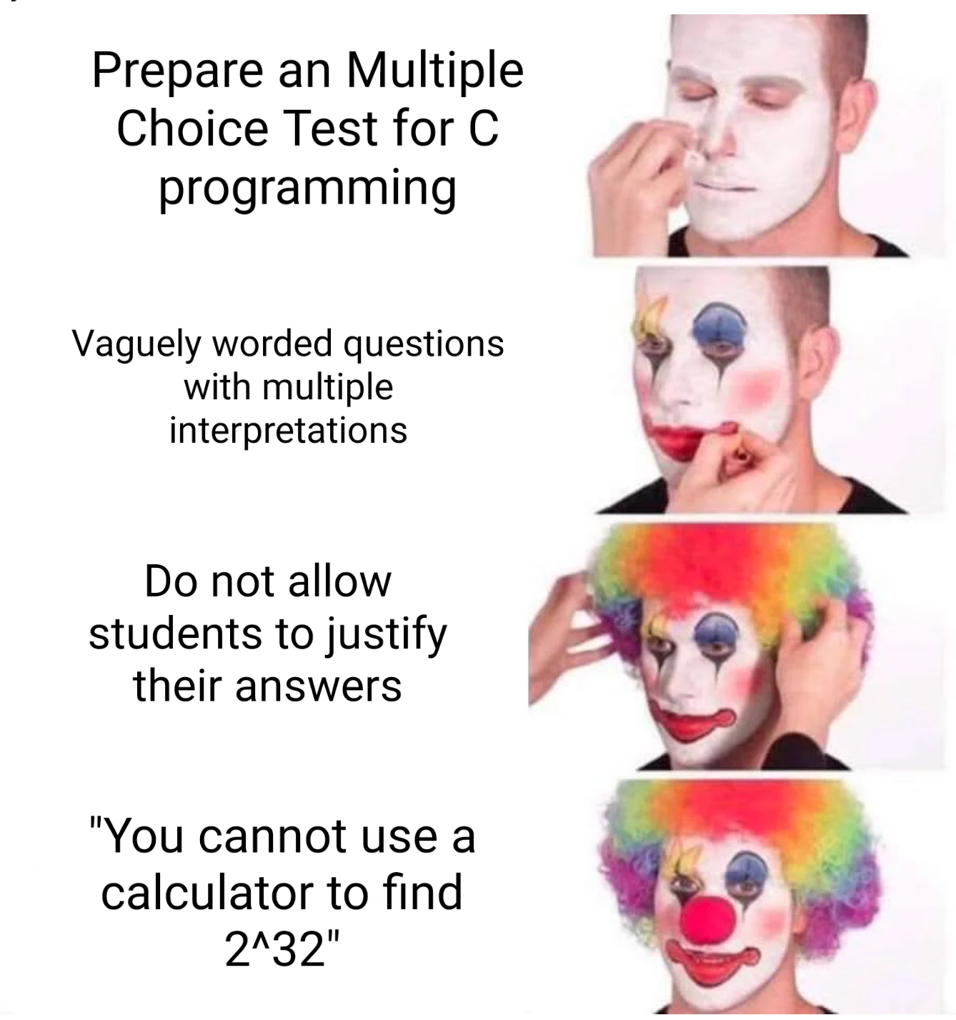 The Circus Of C Programming Exams