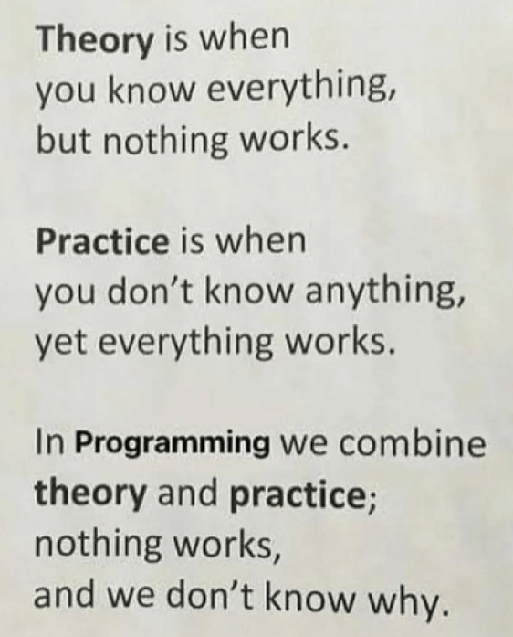 Theory Vs. Practice: The Programmer's Paradox