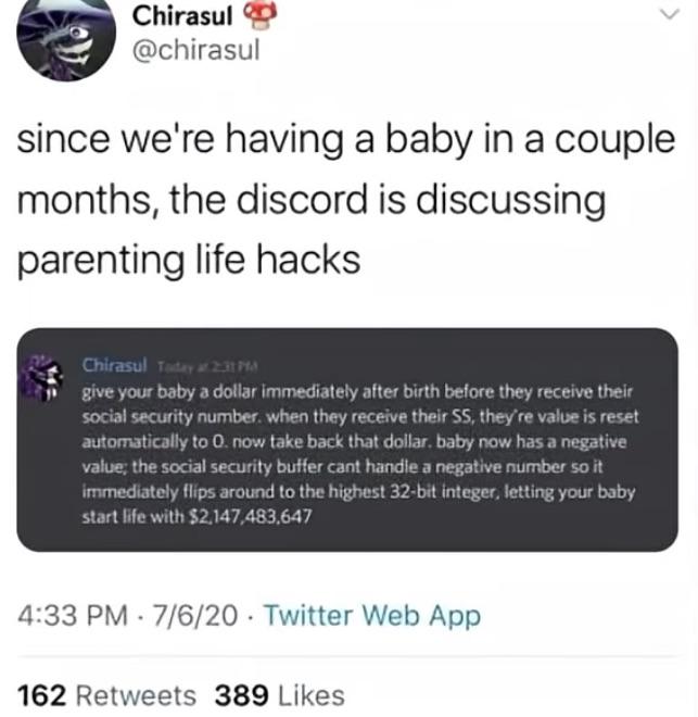 Integer Overflow: The Ultimate Baby Shower Gift