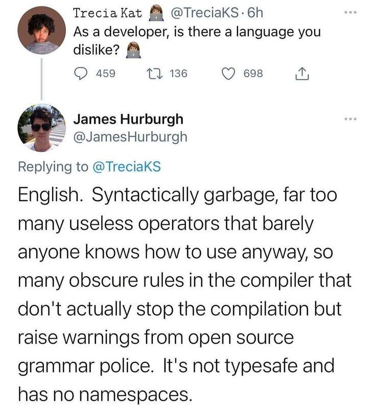 When A Developer Dissects English Like It's JavaScript