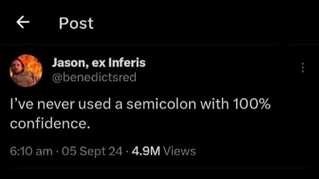 The Semicolon Uncertainty Principle