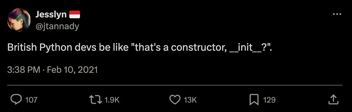 British Python Devs Be Like
