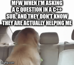 MFW When I'm Asking A Question In A C++ Sub