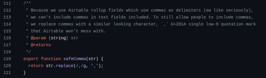 Replacing Commas In Strings With A Lookalike, For Security Reasons