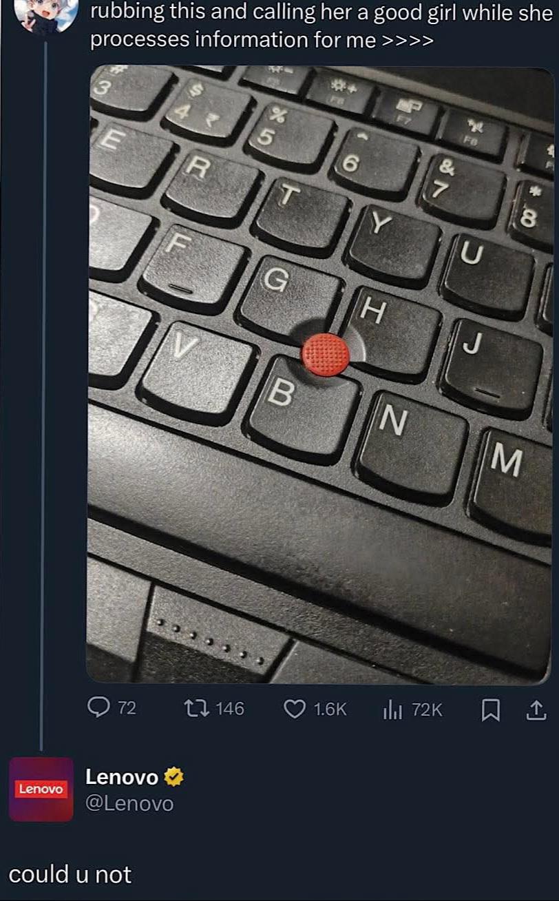 Could You Not Pet The TrackPoint