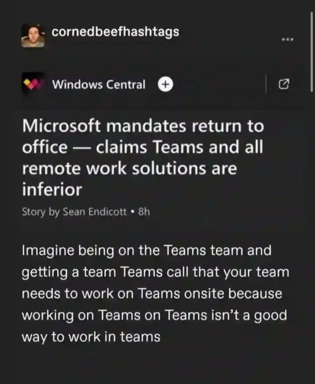The Meta Teams Paradox
