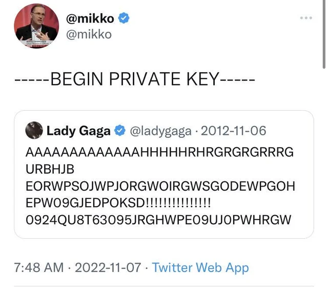 When Your Private Key Is Public