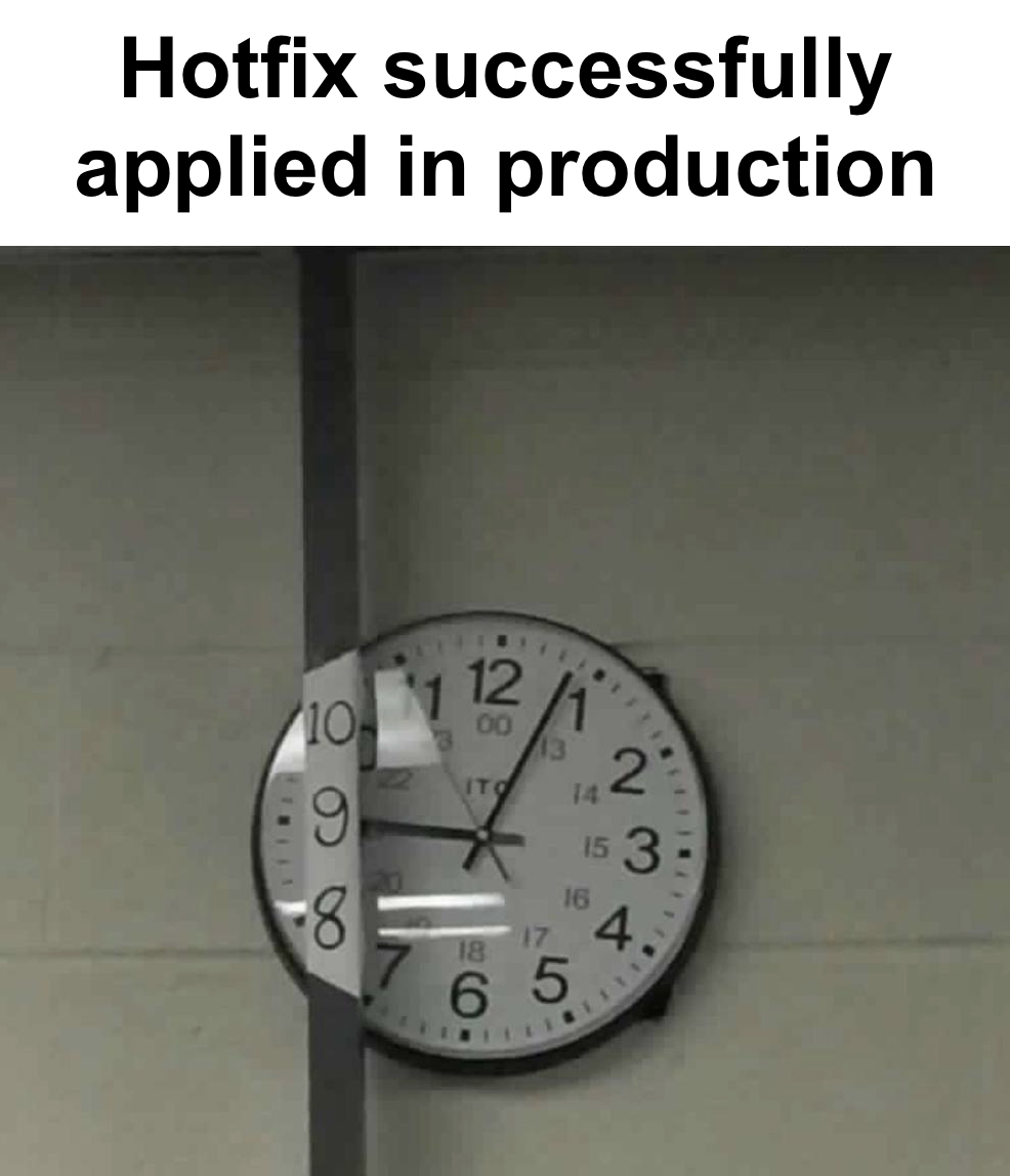 Hotfix Successfully Applied In Production