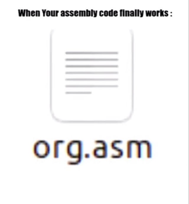 When Your Assembly Code Finally Works