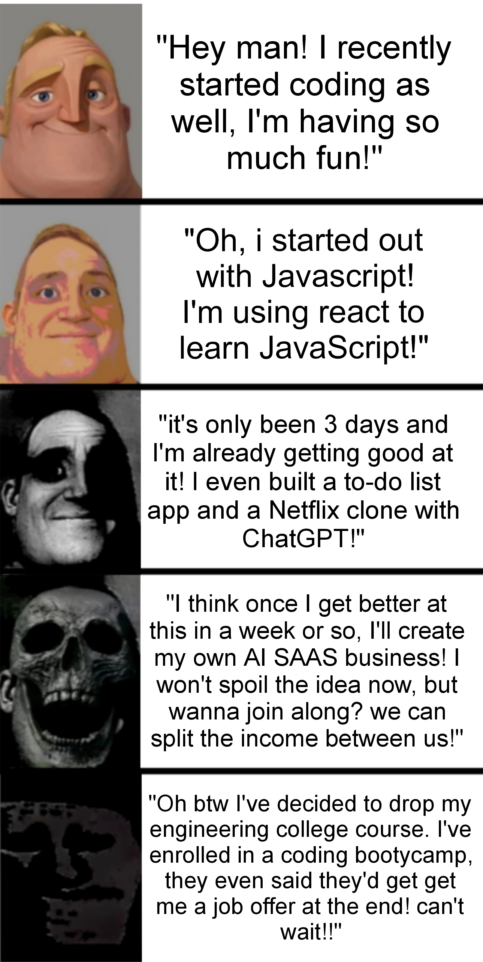 The Five Stages Of Developer Delusion