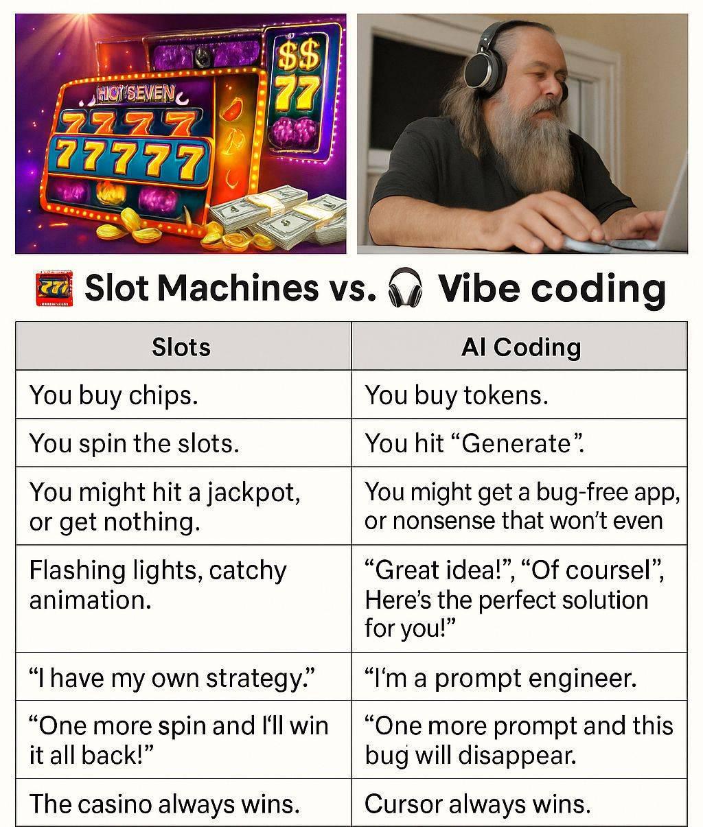 Slot Machines Vs. Vibe Coding