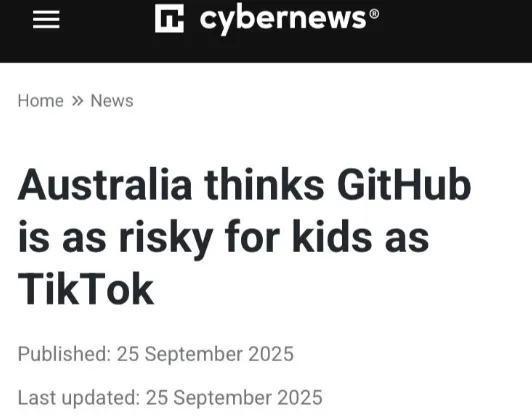 Australia Thinks GitHub Is As Risky For Kids As TikTok