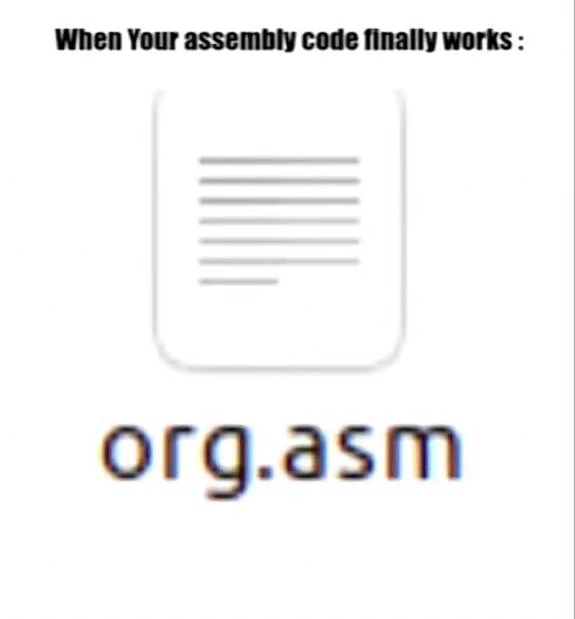 When Your Assembly Code Finally Works