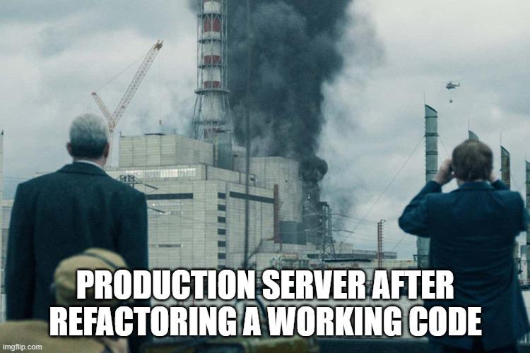 Production Server After Refactoring Working Code