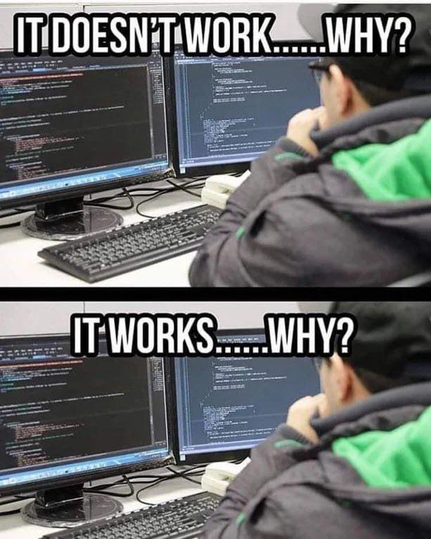Schrödinger's Code: Simultaneously Working And Not Working Until Observed