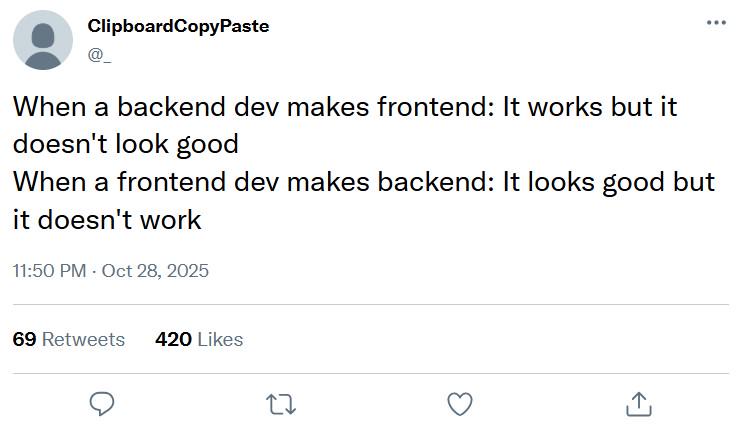 The Eternal Frontend vs Backend Struggle