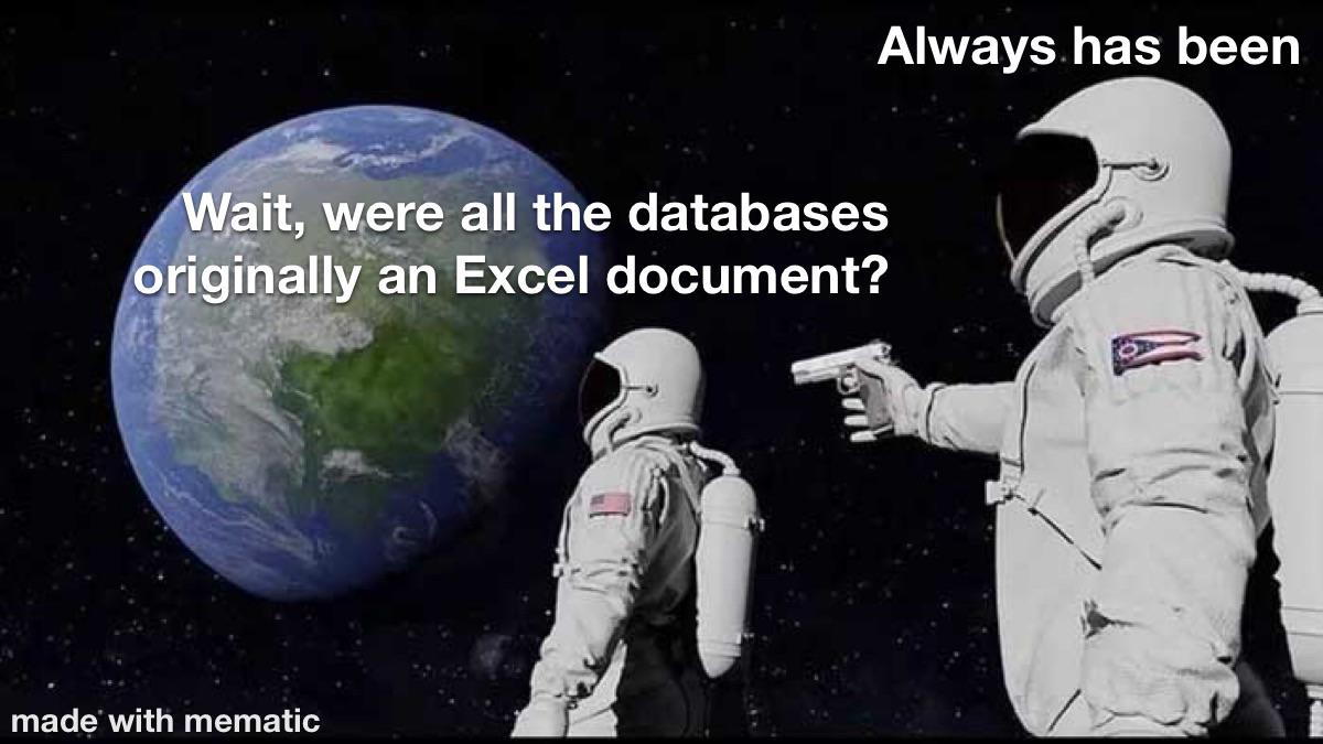The Excel Database Conspiracy