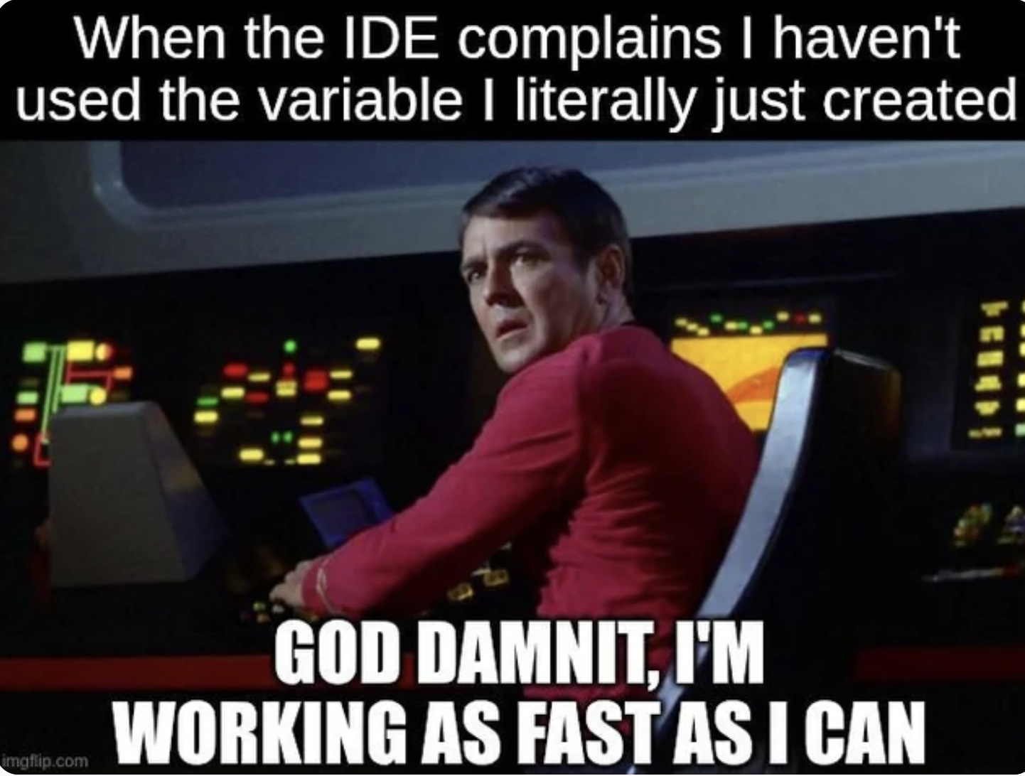 I Cannae Change The Laws Of Physics