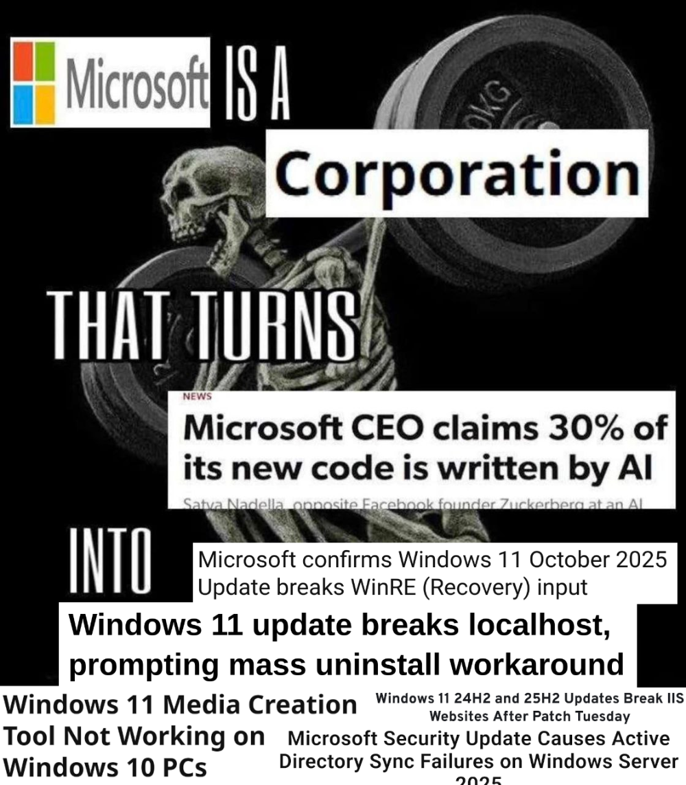 Microsoft Is A Corporation That Turns Updates Into Chaos