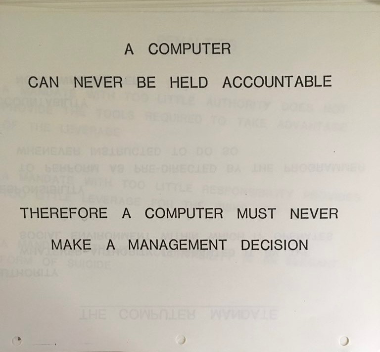 Ancient IBM Wisdom That The Bosses Just Straight Up Promptly Forgot