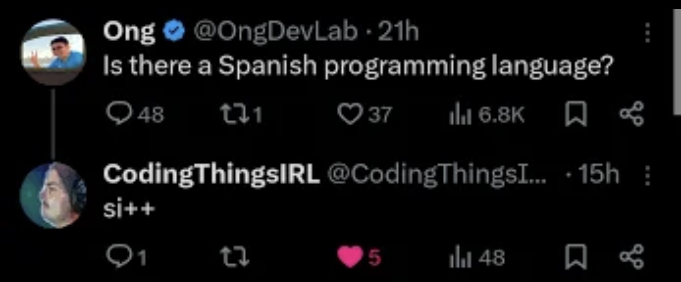 Sí Más Más: When Programming Languages Get Lost In Translation