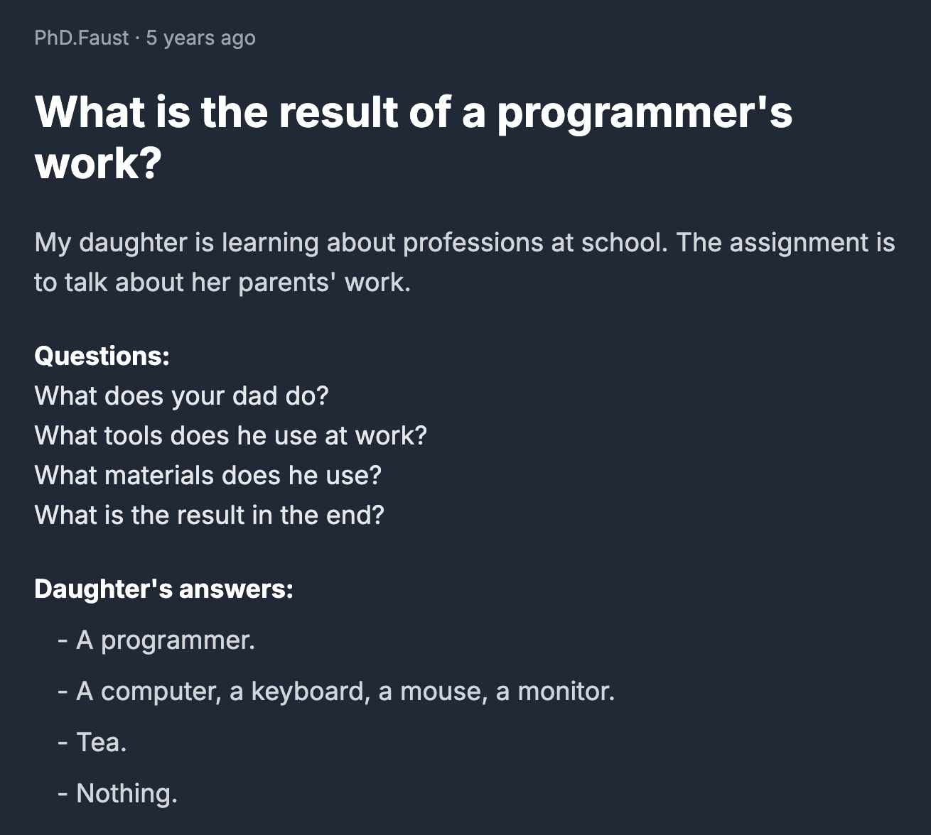 What Is The Result Of A Programmer's Work?