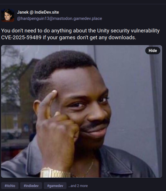 Game Dev Security By Anonymity
