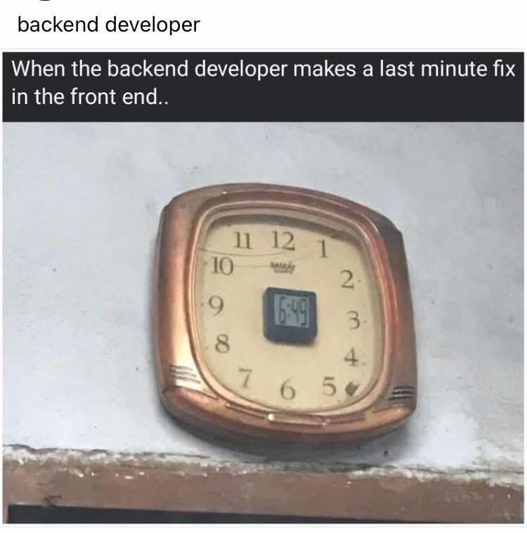 Backend Devs Fixing Frontend Issues