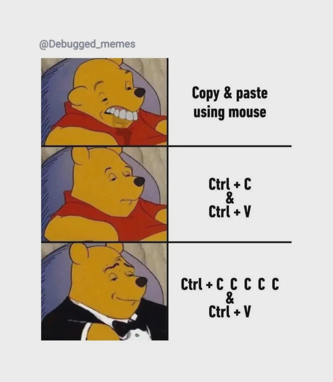 The Evolutionary Stages Of Copy-Paste Sophistication