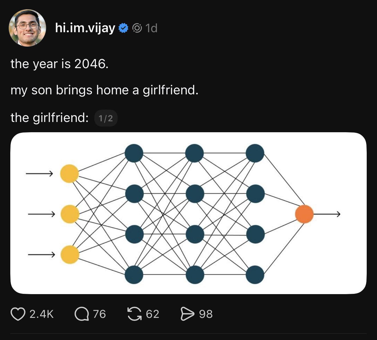 My Son's Girlfriend Is A Neural Network
