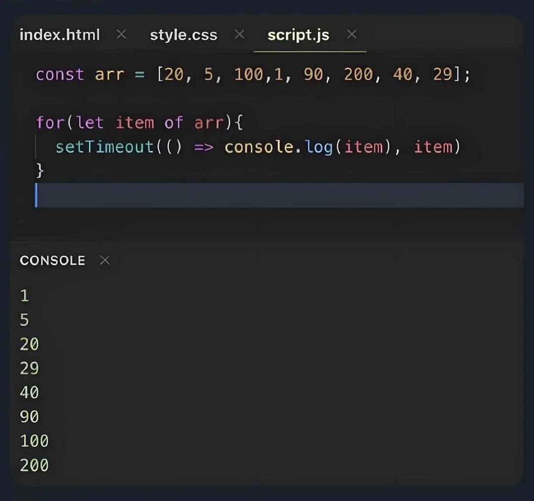 Timeout Sort: The Accidental Sorting Algorithm