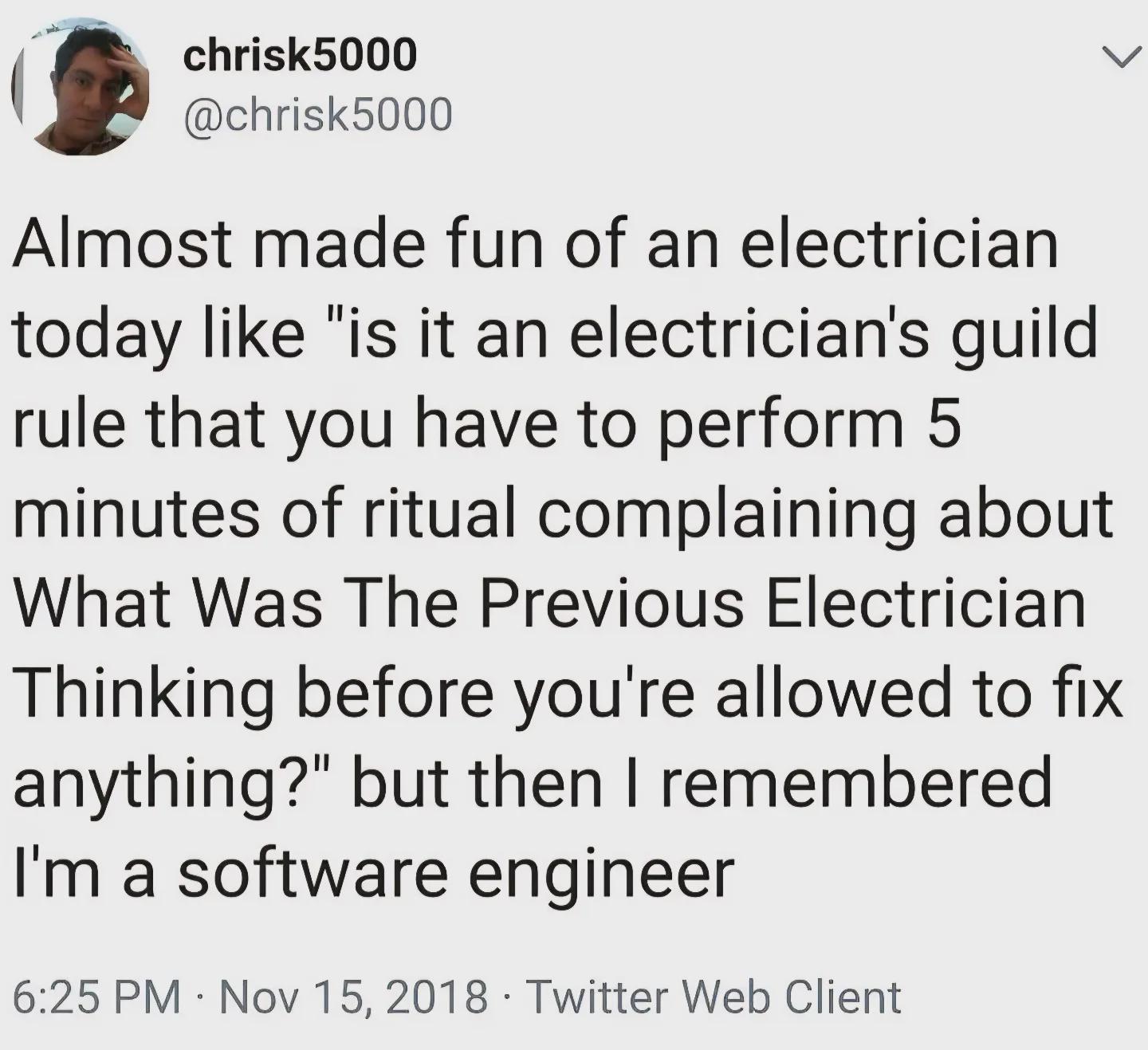 The Ritual Of Professional Complaining