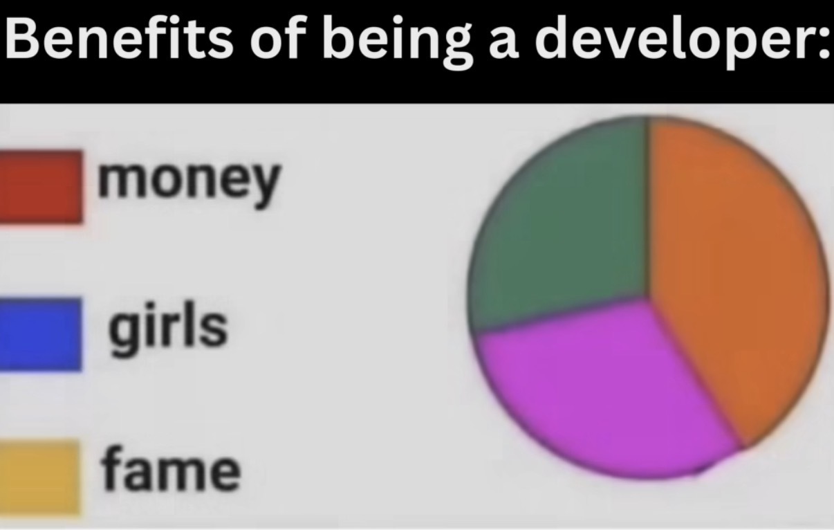 Benefits Of Being A Developer: The Empty Pie Chart