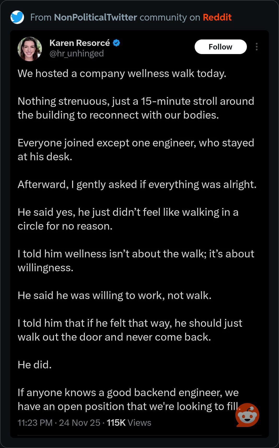 Typical Backend Behavior