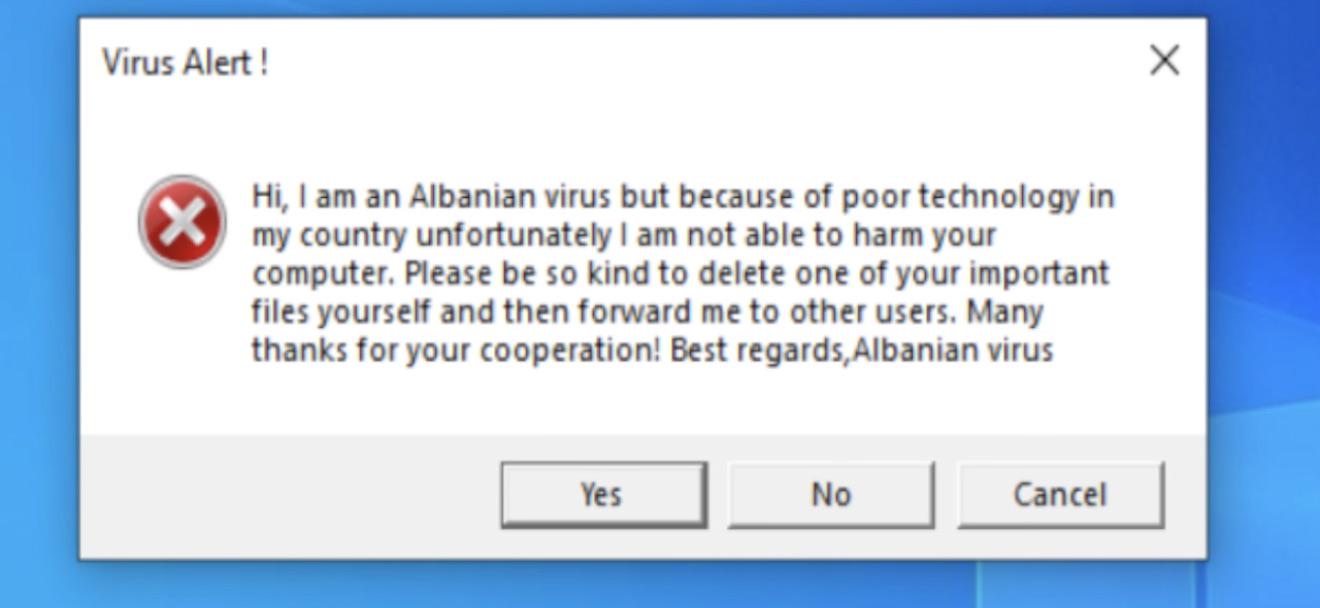 The Most Polite Malware Ever