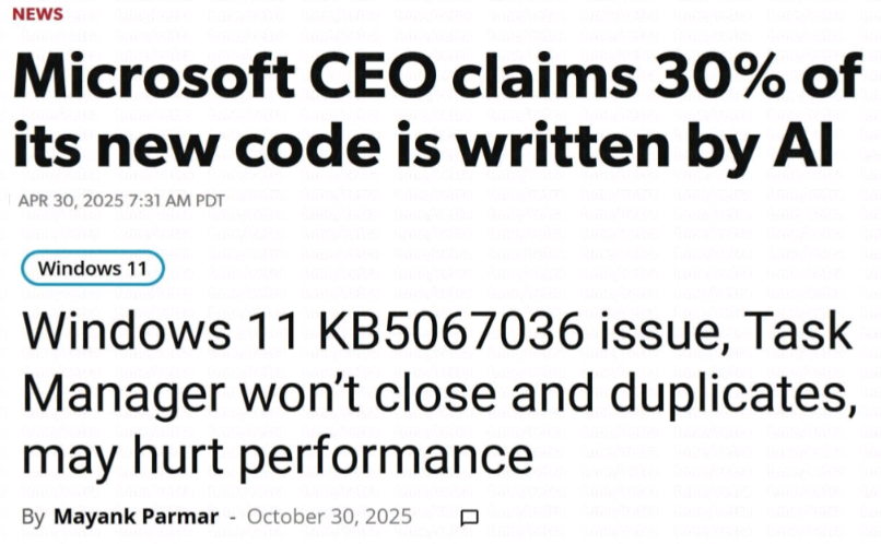 AI Writes 30% Of The Code, 100% Of The Bugs
