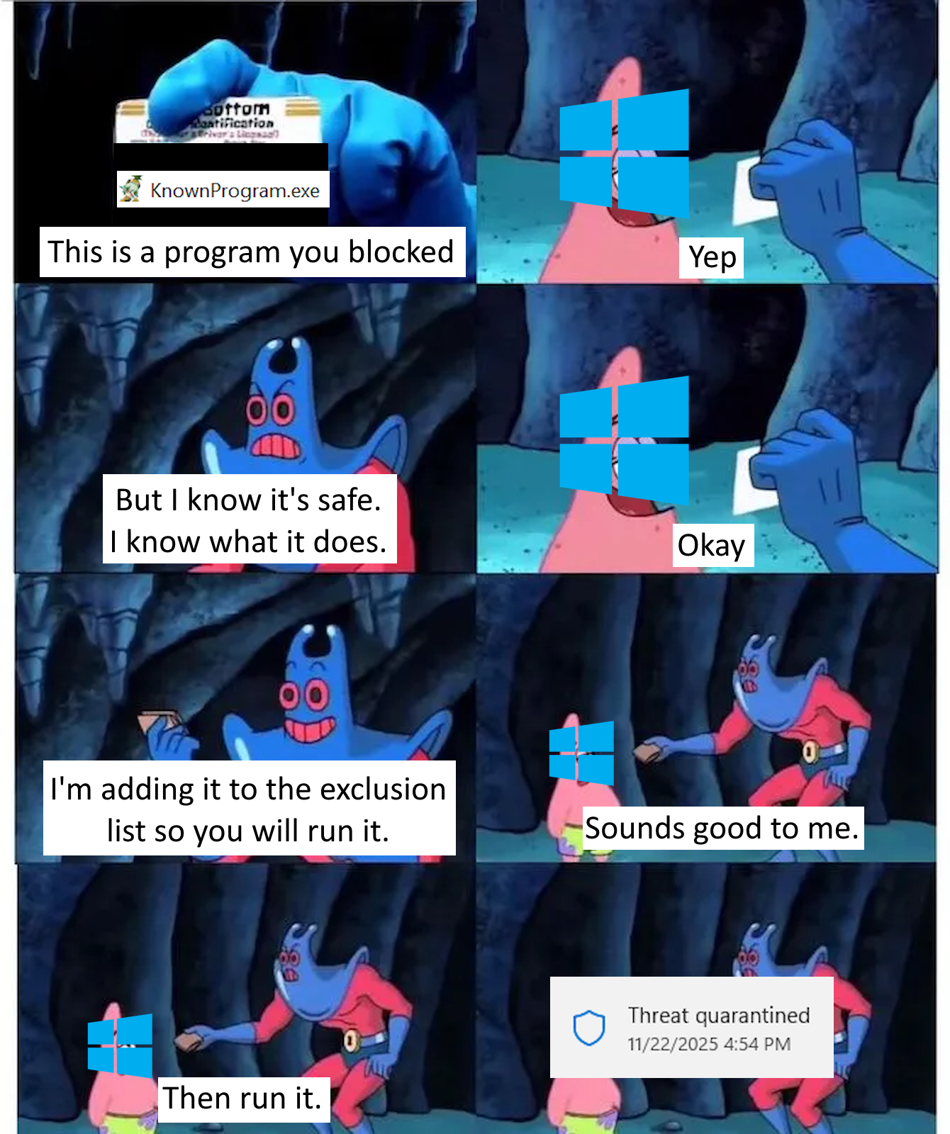 Stop. Wrestling. Control. From Me.