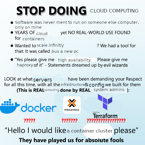 Stop Doing Cloud Computing