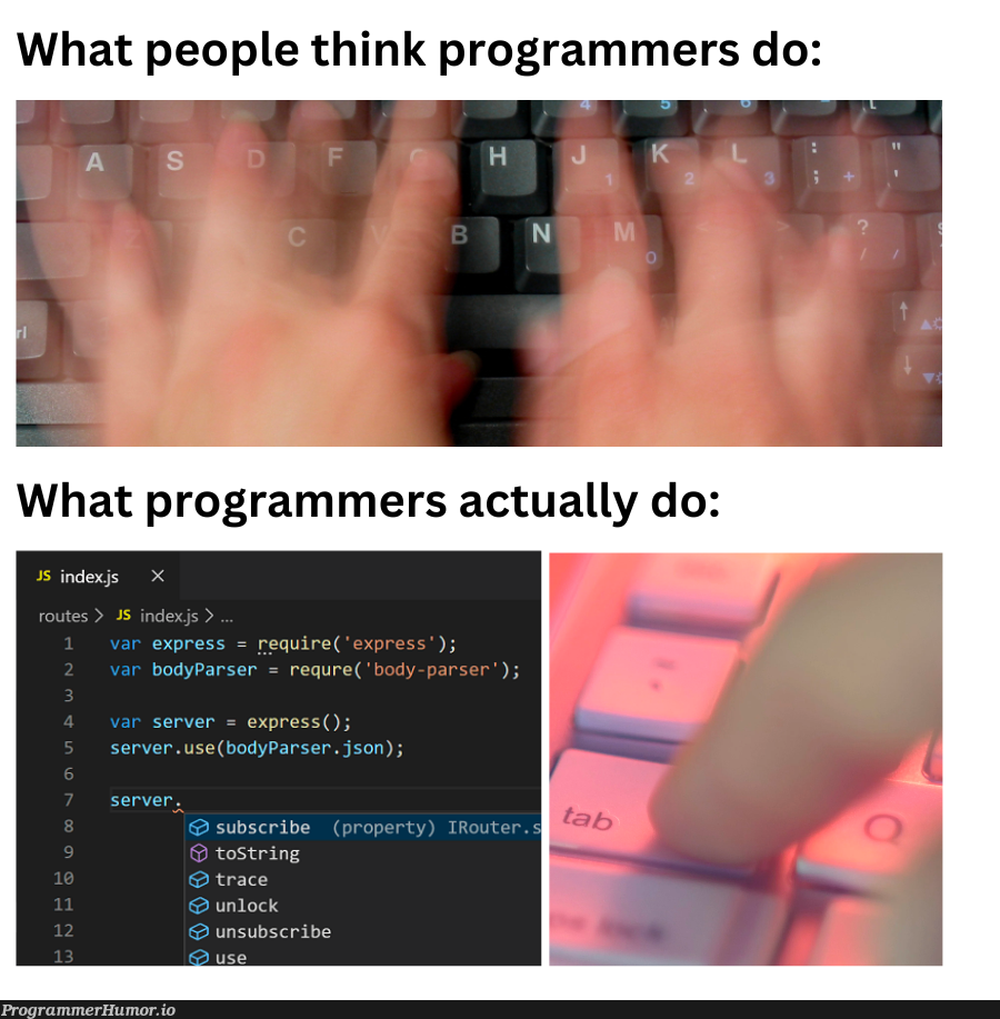 What People Think vs What Programmers Actually Do