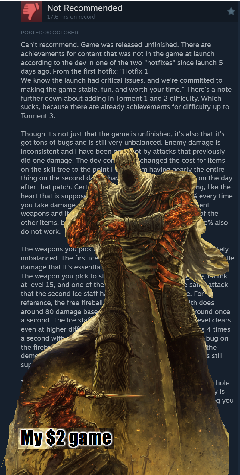 After Reading Some Reviews For My Game