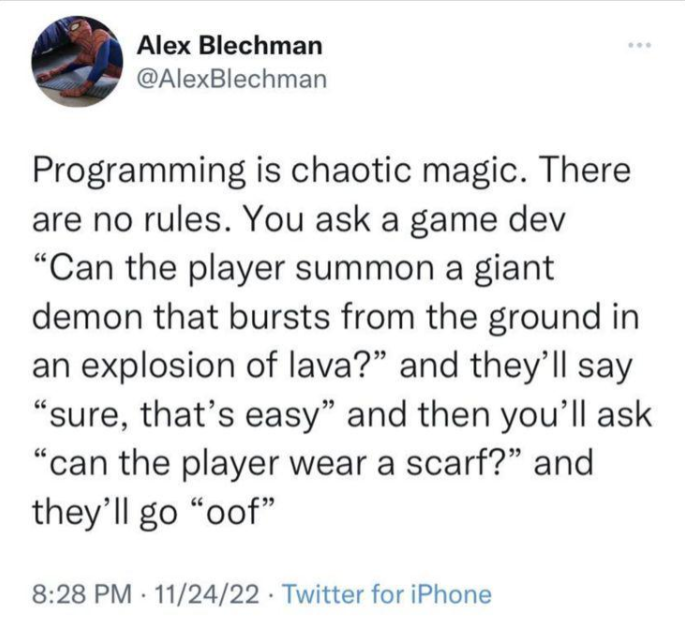 Physics, Shaders, Demons - Fine. Fabric? Oof.