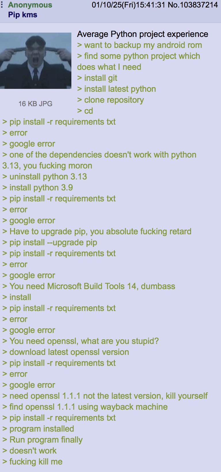 I Fucking Hate Python