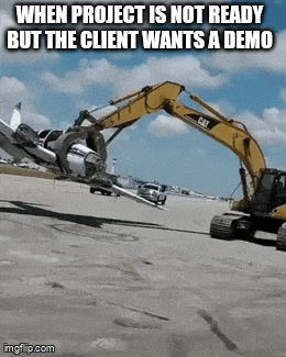 When You Have To Give Demo And Your Project Is Not Ready
