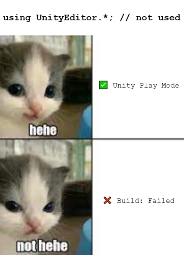 Unity Build Failed Because Of Unused "Using UnityEditor.Experimental.GraphView"