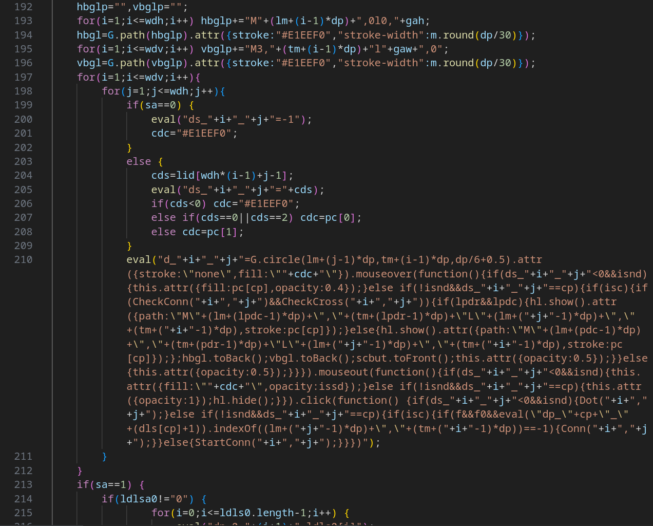 When I Was 12, I Thought My Code Looked "Cooler" With Cryptic Variable Names And Minimal Spacing. The Entire Project Looks Like This.