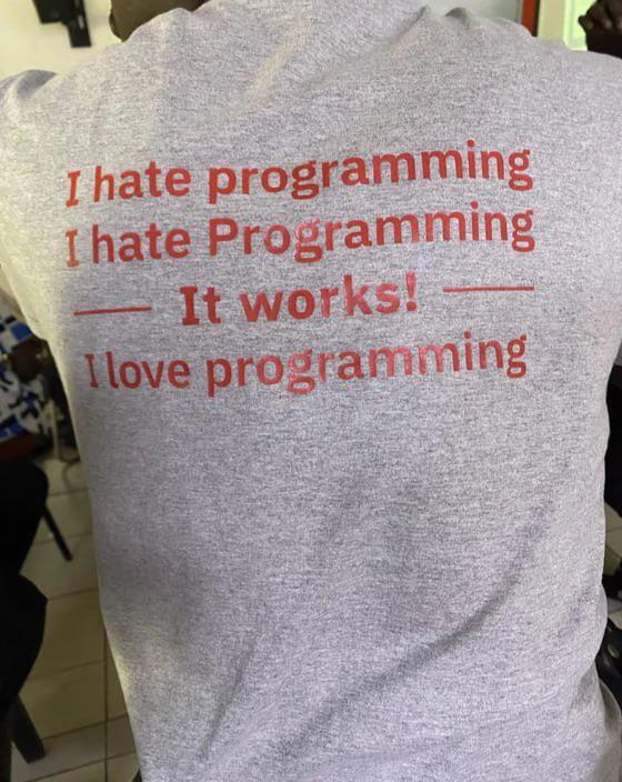He Still Despises Programming, Though. 🫤
