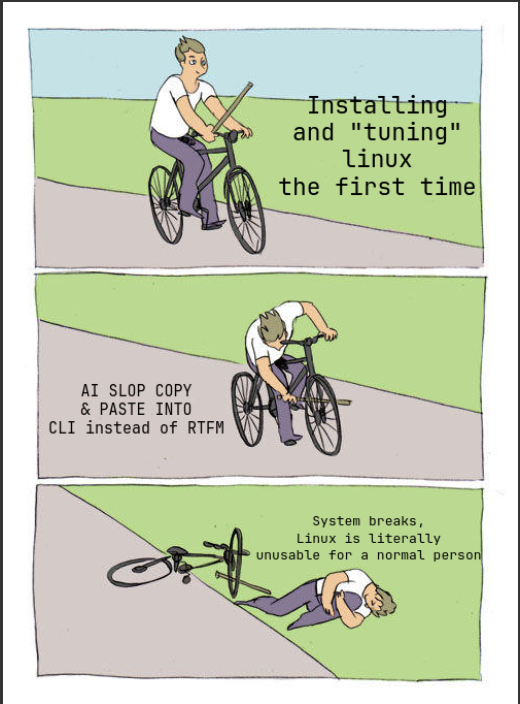 LPT: Don't Copy Paste AI Slop Without At Least Minimally Understanding What You Are Doing, Guys!