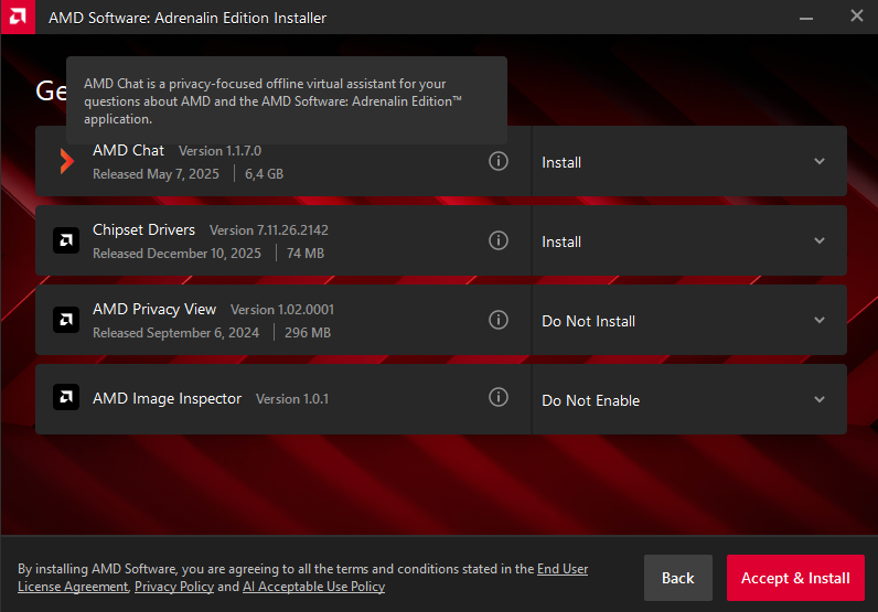AMD GPU Driver Package Installs 6 GB AI Companion By Default